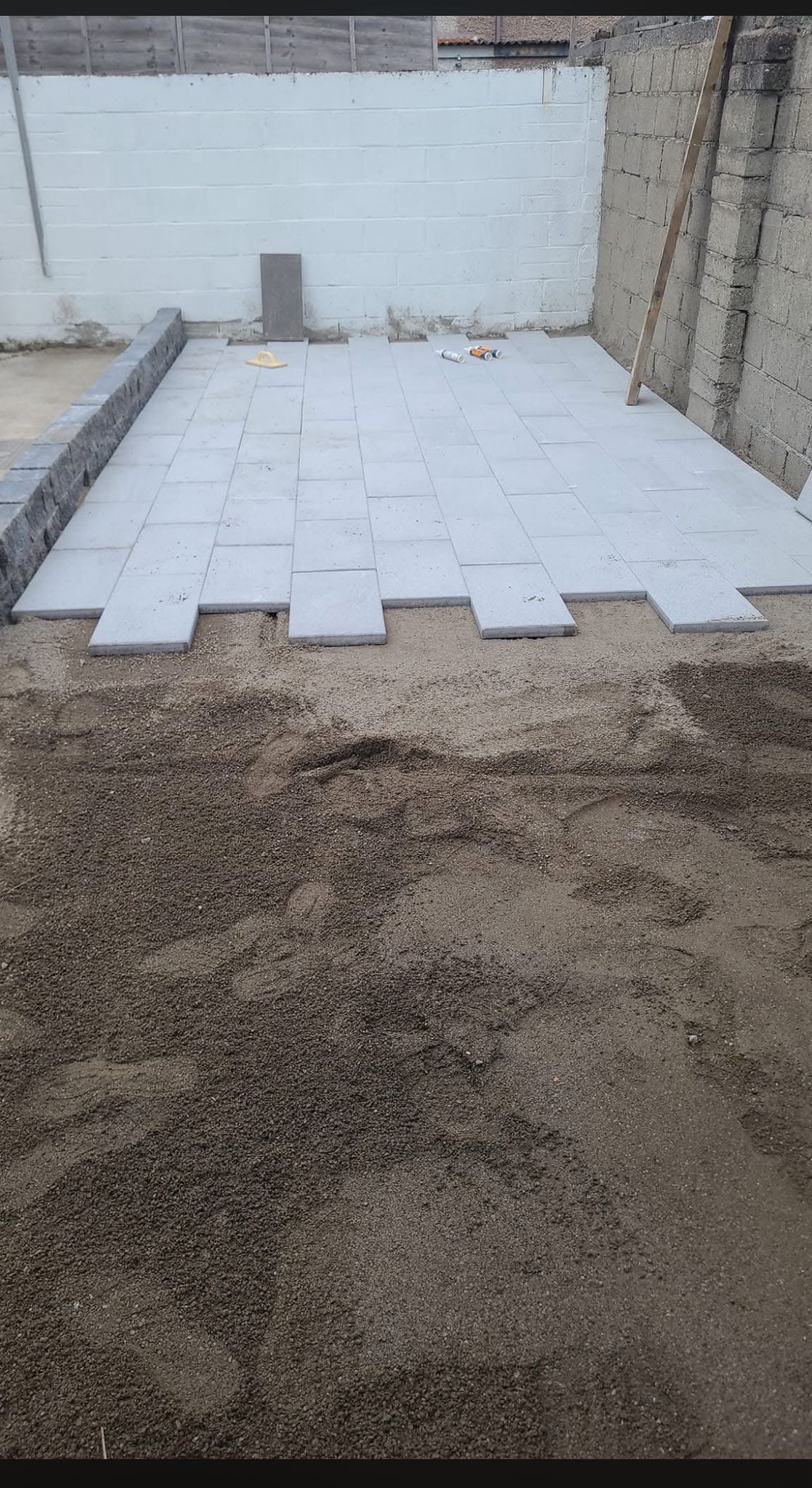 Finished Granite Flag Patio Layout